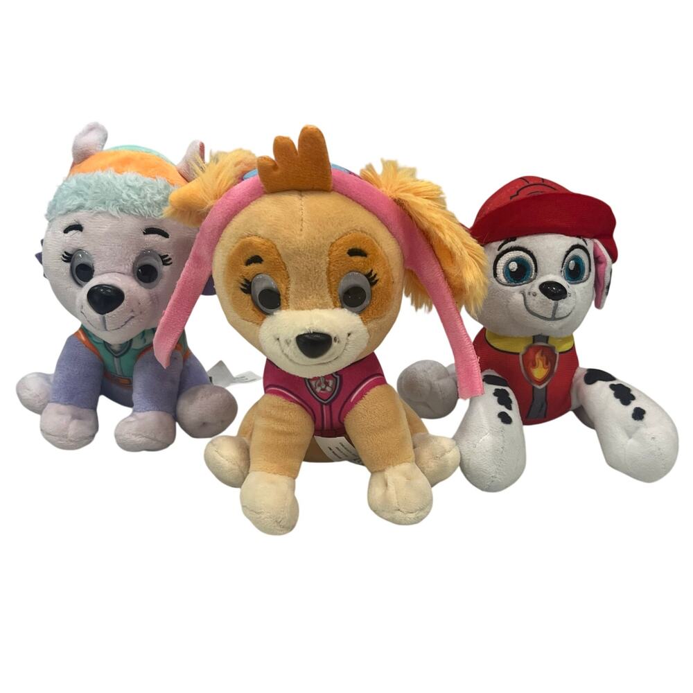 Spin Master Paw Patrol Everest, Skye, And Marshall 6" Plush Toys